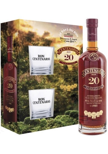 Coffret Centenario 20 ans et ses 2 verres de dégustation