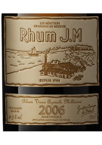 Rhum J.M - Millésime 2006 15 ans Brut de fût