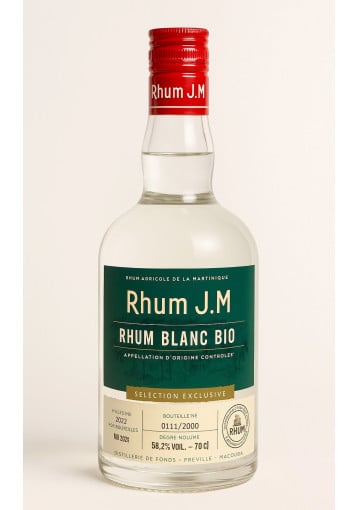 Rhum J.M - Organic White Rum Cuvée Confrérie du Rhum