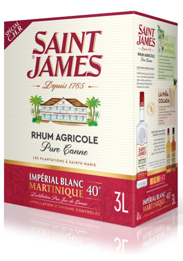 Saint James Cubi 3L 40° Blanc (carton abimé)