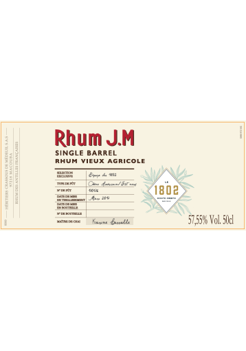 JM - Millésime 2017 3 ans Brut de fût Single Cask