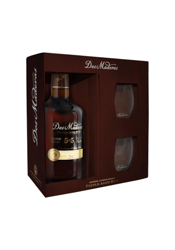 Williams & Humbert - Dos Maderas Px 5+5 Coffret Cadeau + 2 verres